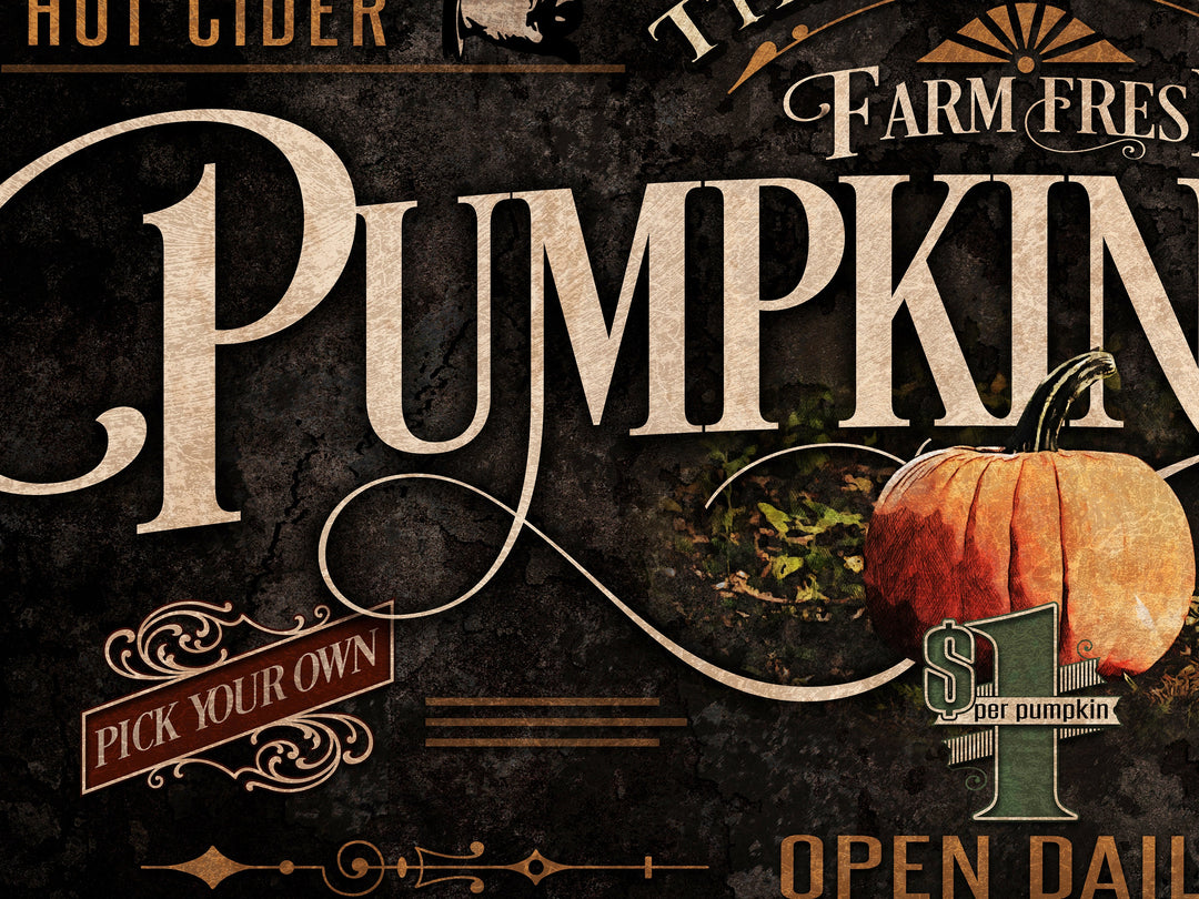 Pumpkin Farm Sign, Pumpkin Patch Sign, Farmhouse Fall Decor, Autumn Vintage Sign, Farmhouse Wall Decor, Distressed Pumpkin Patch Sign