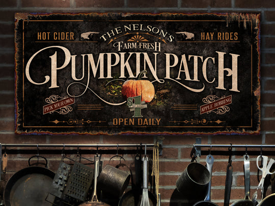 Pumpkin Farm Sign, Pumpkin Patch Sign, Farmhouse Fall Decor, Autumn Vintage Sign, Farmhouse Wall Decor, Distressed Pumpkin Patch Sign