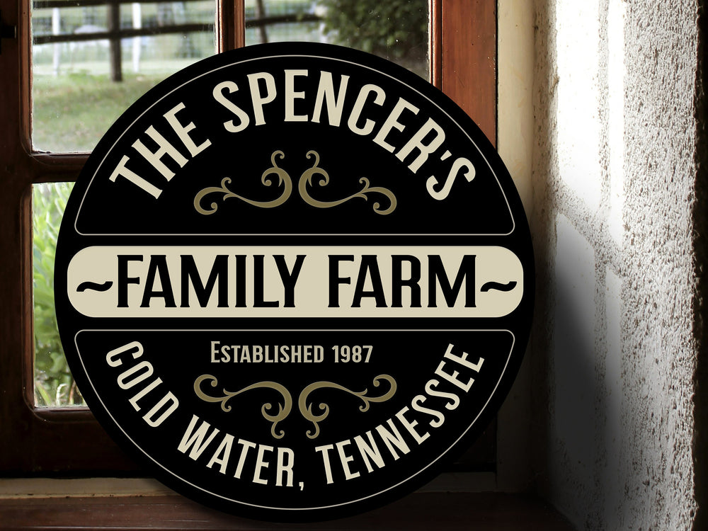 Solid Wood Family Farm Sign, Personalized Farmhouse Sign, Farmhouse Décor, Customized Family Farm Sign