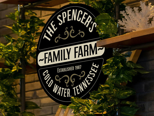 Solid Wood Family Farm Sign, Personalized Farmhouse Sign, Farmhouse Décor, Customized Family Farm Sign