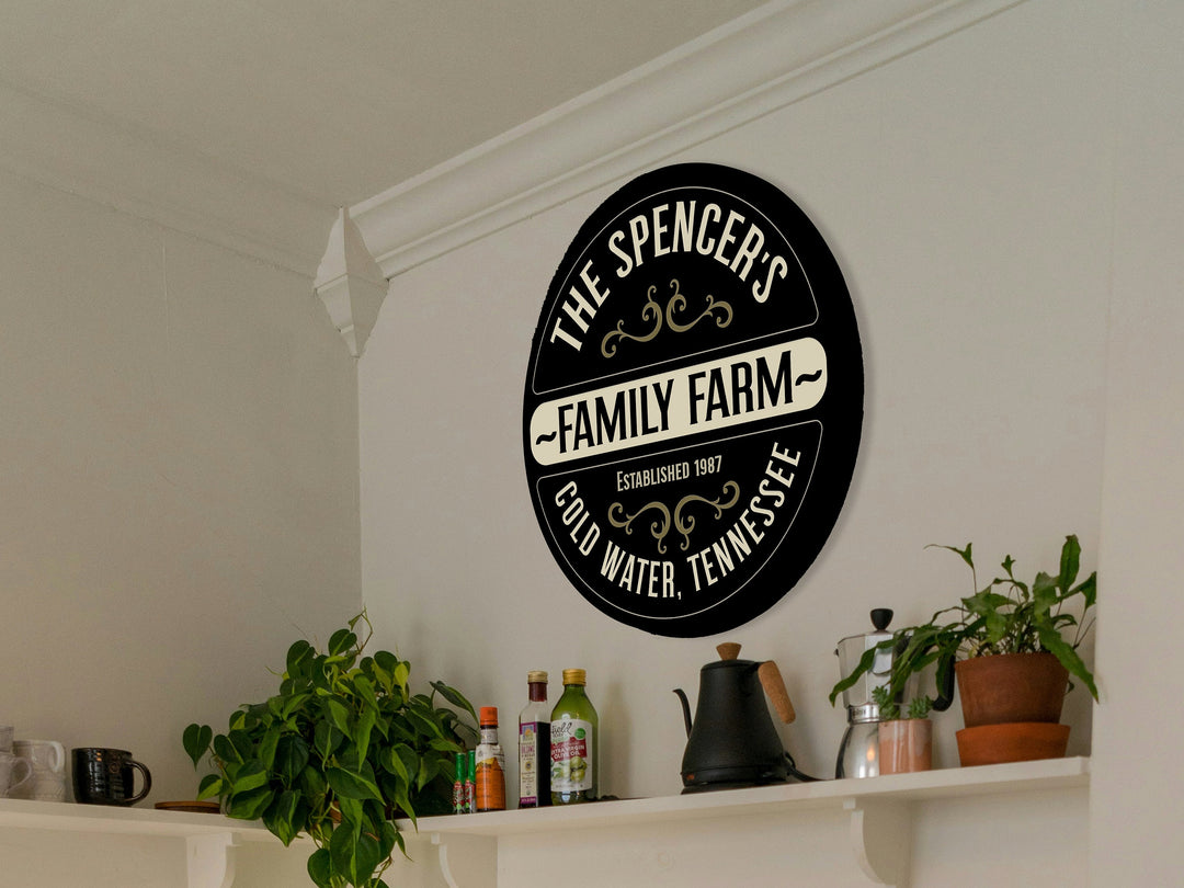 Solid Wood Family Farm Sign, Personalized Farmhouse Sign, Farmhouse Décor, Customized Family Farm Sign