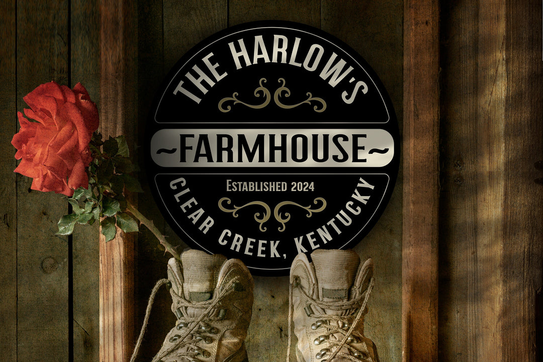 Solid Wood Farmhouse Sign, Personalized Farmhouse Sign, Farmhouse Décor, Family Name Farmhouse Sign