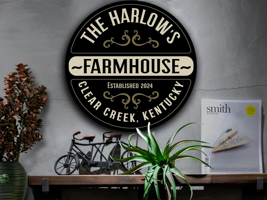 Solid Wood Farmhouse Sign, Personalized Farmhouse Sign, Farmhouse Décor, Family Name Farmhouse Sign