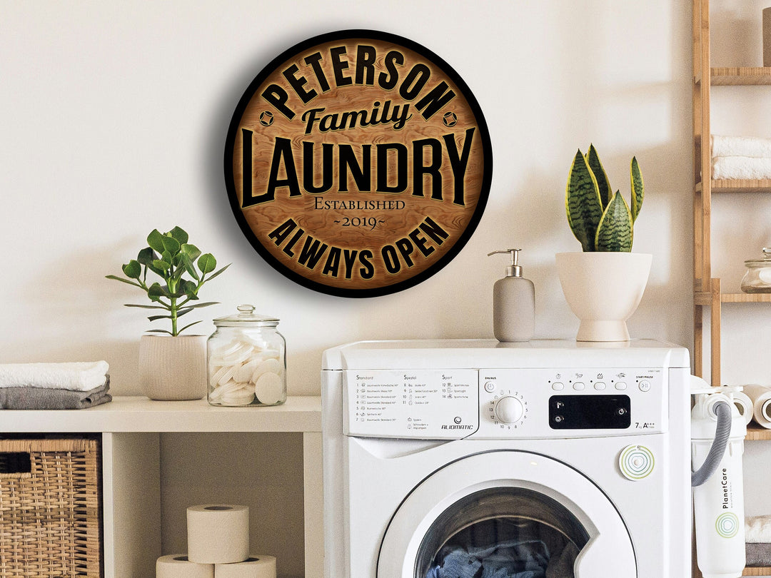 Personalized Laundry Room Sign