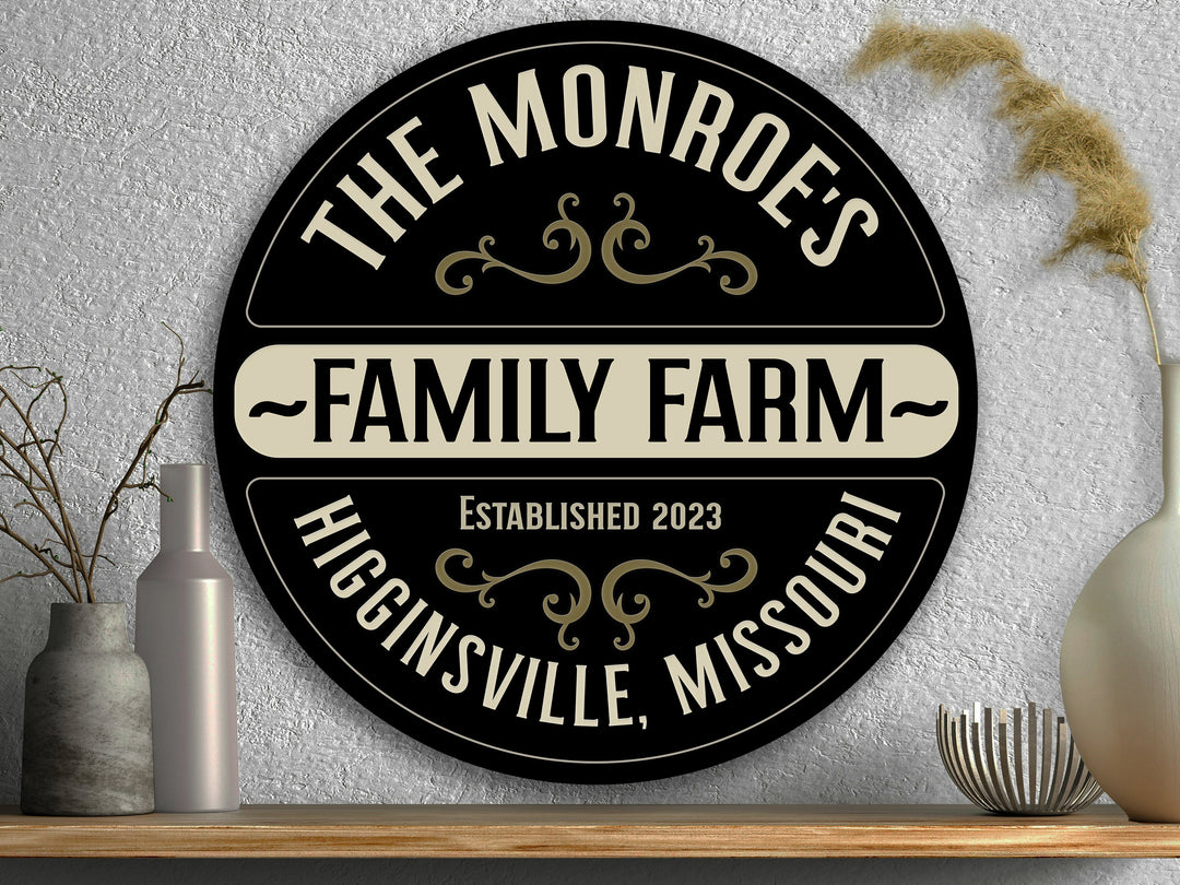 Solid Wood Family Farm Sign, Personalized Farmhouse Sign, Farmhouse Décor, Customized Family Farm Sign