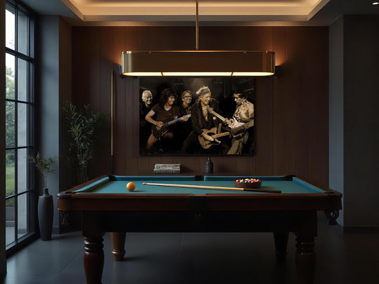 Rock Legends Sign Art, Jimmy Page Painting, Eddie Van Halen Painting, Jimi Hendrix Painting, Keith Richards Painting, Eric Clapton Painting