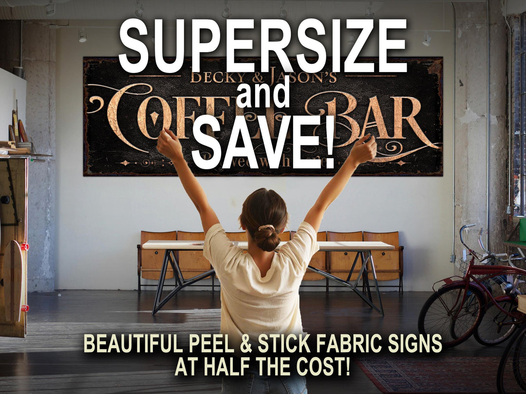 Large Wall Art, Peel and Stick, Large Personalized Signs, Large Business Signs, Sign for Business, Xlarge Custom Wall Art