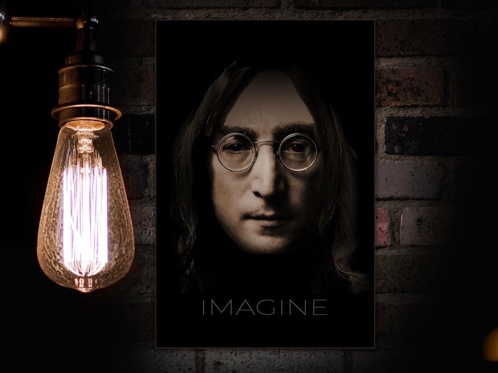 Rock Legend John Lennon Wall Art, John Lennon Painting, John Lennon Canvas, John Lennon Art, Beatles John Lennon, John Lennon Imagine Sign