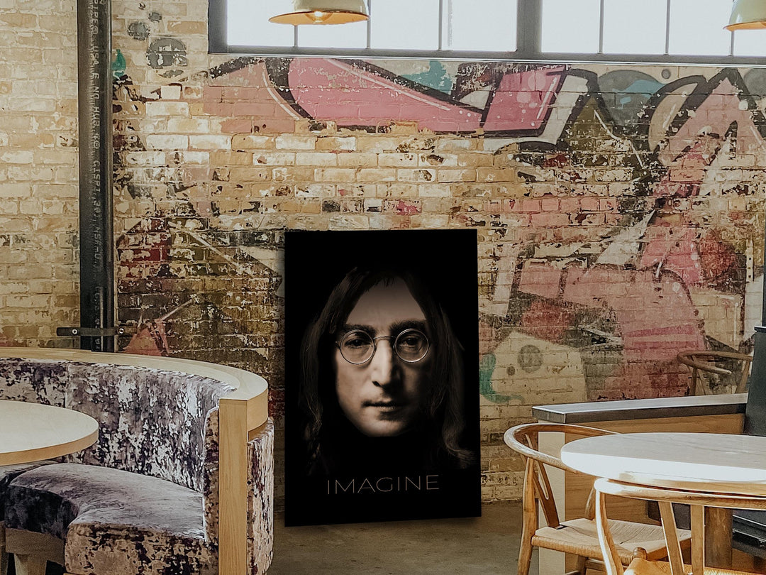 Rock Legend John Lennon Wall Art, John Lennon Painting, John Lennon Canvas, John Lennon Art, Beatles John Lennon, John Lennon Imagine Sign