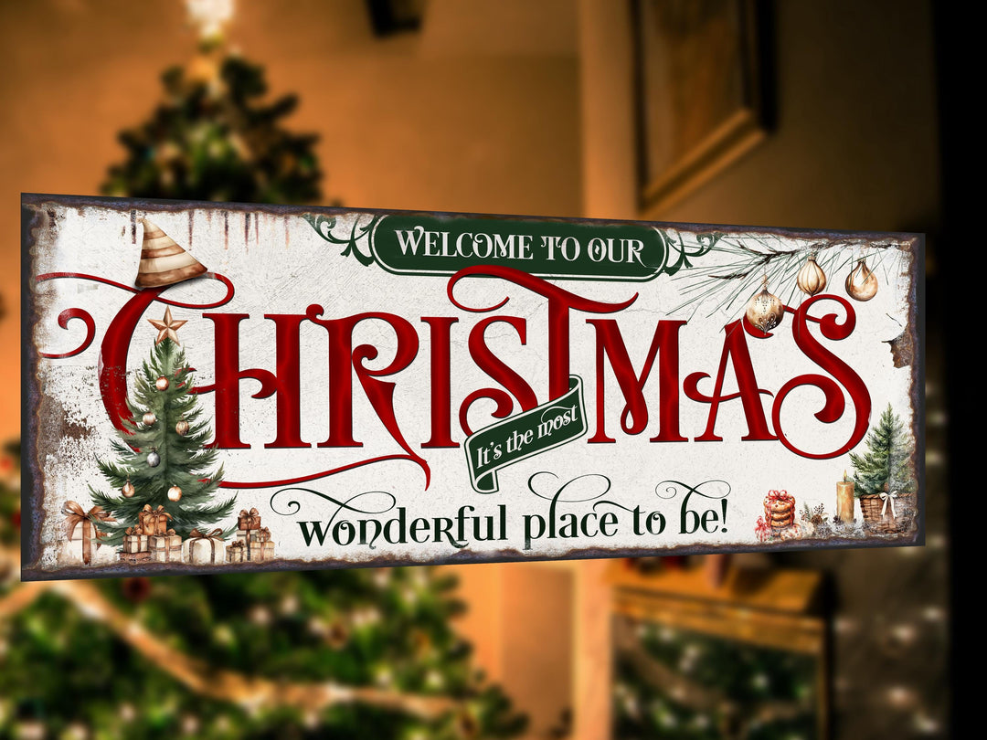 Primitive Christmas Sign | Ready to Ship Christmas Sign | Large Canvas Sign | Large Metal Sign | Living Room Wall Art | Grab and Go Decor