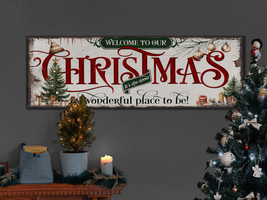 Primitive Christmas Sign | Ready to Ship Christmas Sign | Large Canvas Sign | Large Metal Sign | Living Room Wall Art | Grab and Go Decor