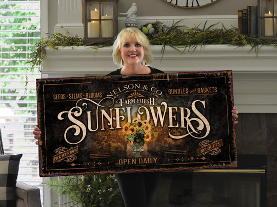 Personalized Sunflower Sign | Spring Sunflower Sign | Sunflower Decor | Spring Home Decor | Spring Wall Decor | Rustic Spring Decor