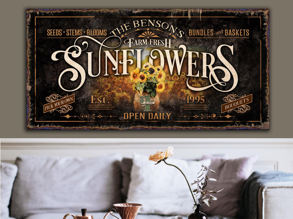 Personalized Sunflower Sign | Spring Sunflower Sign | Sunflower Decor | Spring Home Decor | Spring Wall Decor | Rustic Spring Decor