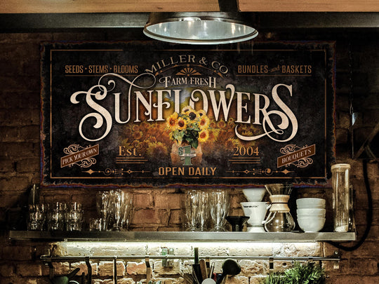 Personalized Sunflower Sign | Spring Sunflower Sign | Sunflower Decor | Spring Home Decor | Spring Wall Decor | Rustic Spring Decor