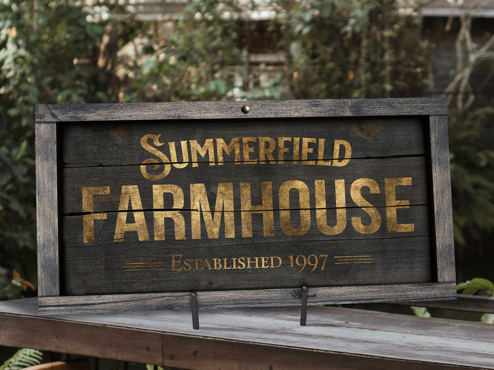 Personalized Farmhouse Sign, Primitive Wood Farmhouse Sign, Family Name Distressed Sign, Rustic Farmhouse, Homestead Sign, Est. Year Gift