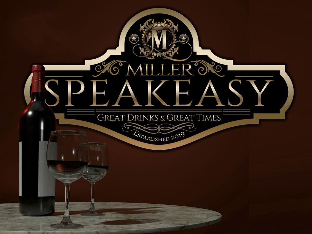 Speakeasy Sign | Personalized Bar Sign | Metal Speakeasy Sign | Family Name Sign | Custom Speakeasy Bar Sign | Speakeasy Sign Gift for Him
