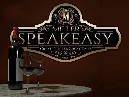 Speakeasy Sign | Personalized Bar Sign | Metal Speakeasy Sign | Family Name Sign | Custom Speakeasy Bar Sign | Speakeasy Sign Gift for Him