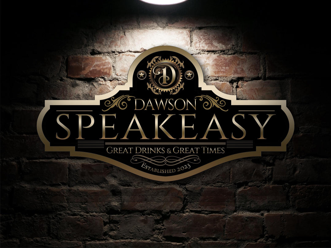 Speakeasy Sign | Personalized Bar Sign | Metal Speakeasy Sign | Family Name Sign | Custom Speakeasy Bar Sign | Speakeasy Sign Gift for Him