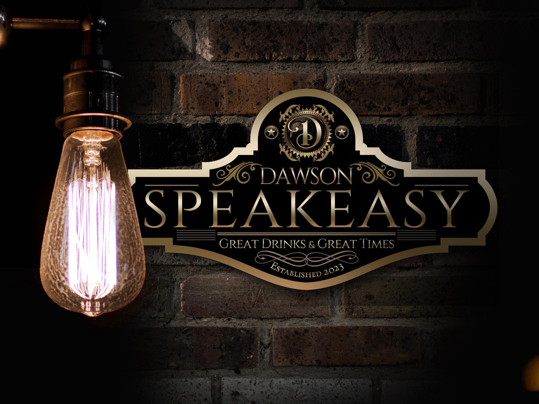 Speakeasy Sign | Personalized Bar Sign | Metal Speakeasy Sign | Family Name Sign | Custom Speakeasy Bar Sign | Speakeasy Sign Gift for Him