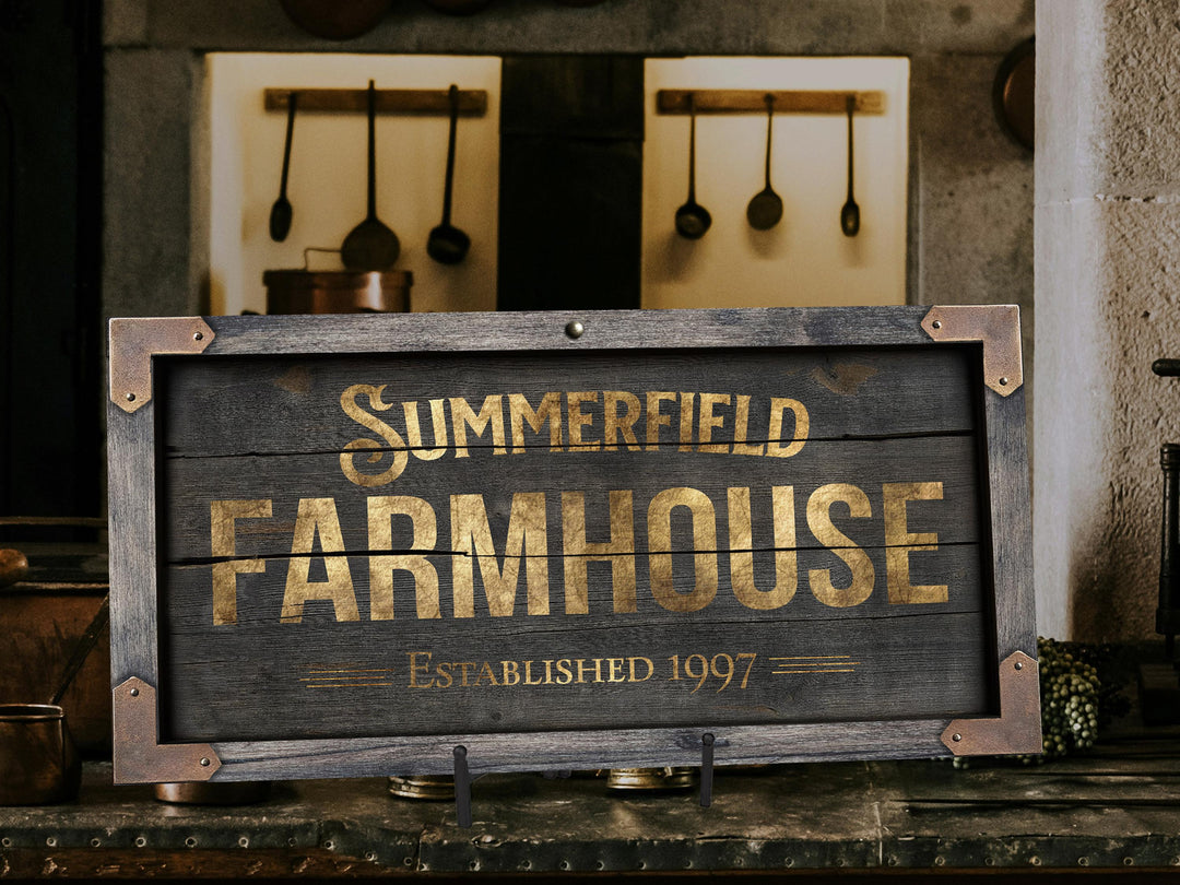 Personalized Farmhouse Sign, Primitive Wood Farmhouse Sign, Family Name Distressed Sign, Rustic Farmhouse, Homestead Sign, Est. Year Gift