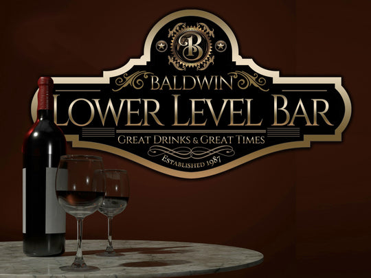 Lower Level Bar Sign | Personalized Bar Sign | Metal Bar Sign | Family Name Sign | Custom Lower Level Bar Sign | Lower Level Basement Bar