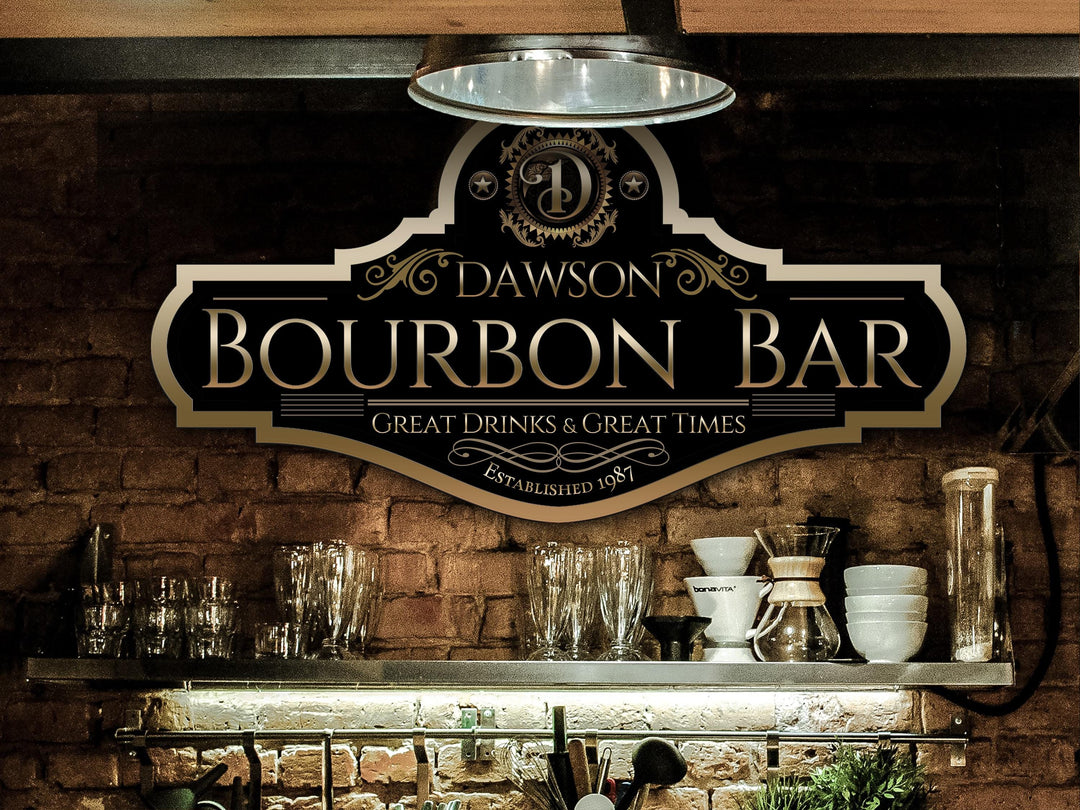 Bourbon Bar Sign | Personalized Bourbon Sign | Metal Bar Sign | Family Bar Sign | Custom Bourbon Bar Sign | Gift for Bourbon Lover