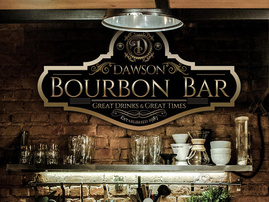 Bourbon Bar Sign | Personalized Bourbon Sign | Metal Bar Sign | Family Bar Sign | Custom Bourbon Bar Sign | Gift for Bourbon Lover