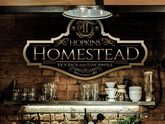 Homestead Sign | Personalized Homestead Sign | Metal Farmhouse Sign | Family Name Sign | Custom Homestead Sign | Homestead Farmhouse Sign