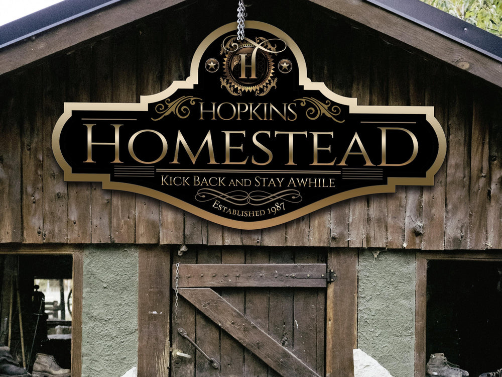 Homestead Sign | Personalized Homestead Sign | Metal Farmhouse Sign | Family Name Sign | Custom Homestead Sign | Homestead Farmhouse Sign