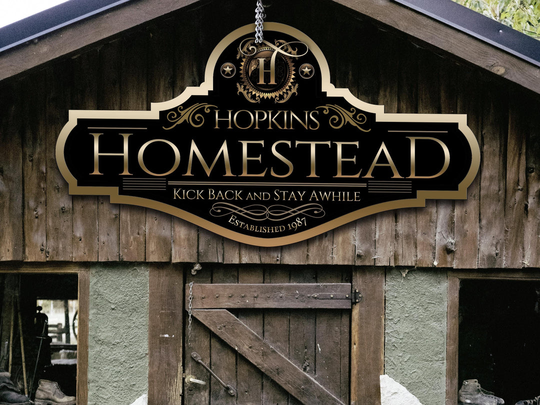 Homestead Sign | Personalized Homestead Sign | Metal Farmhouse Sign | Family Name Sign | Custom Homestead Sign | Homestead Farmhouse Sign