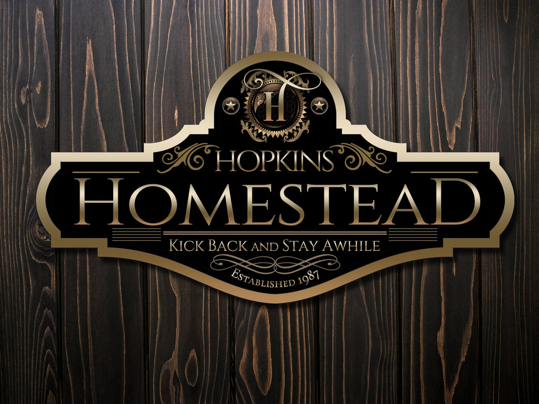 Homestead Sign | Personalized Homestead Sign | Metal Farmhouse Sign | Family Name Sign | Custom Homestead Sign | Homestead Farmhouse Sign