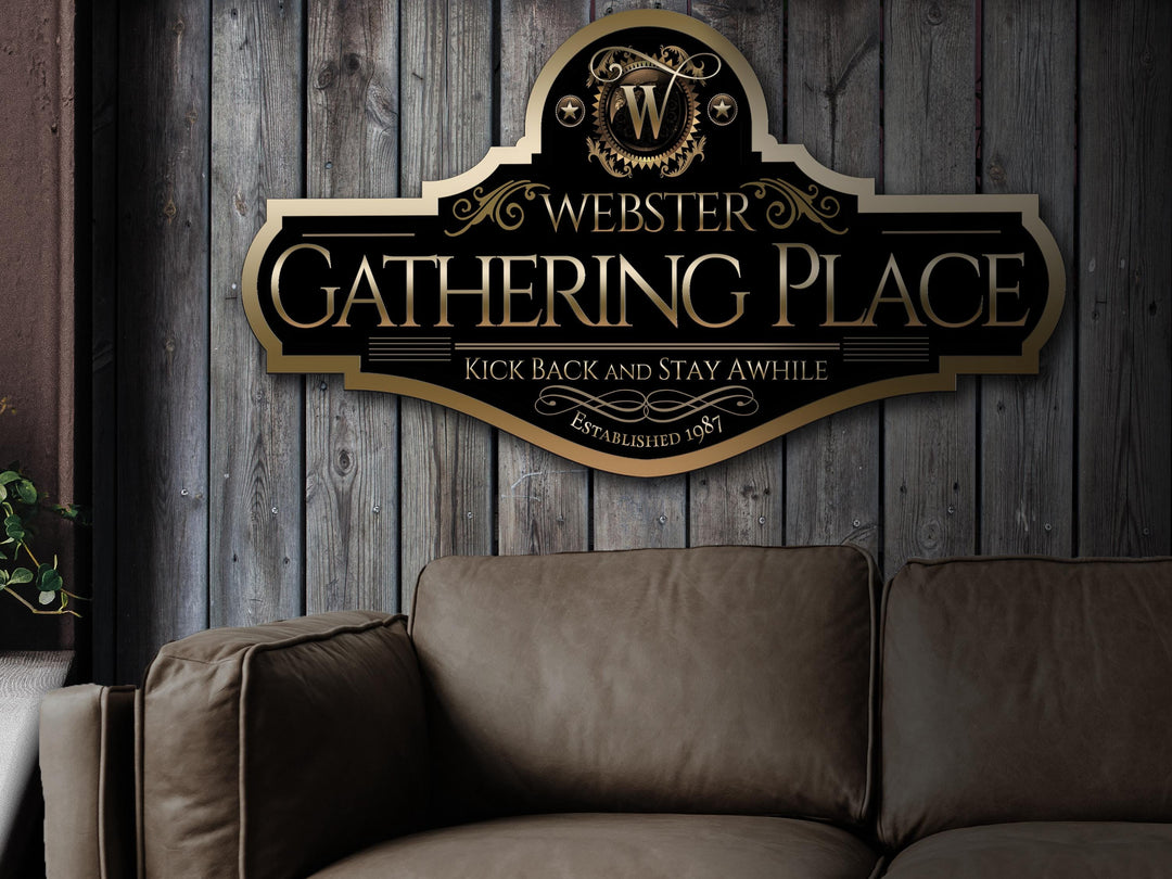 Metal Place Sign Gathering Place Sign | Personalized Gathering Place Sign | Metal Gathe ...