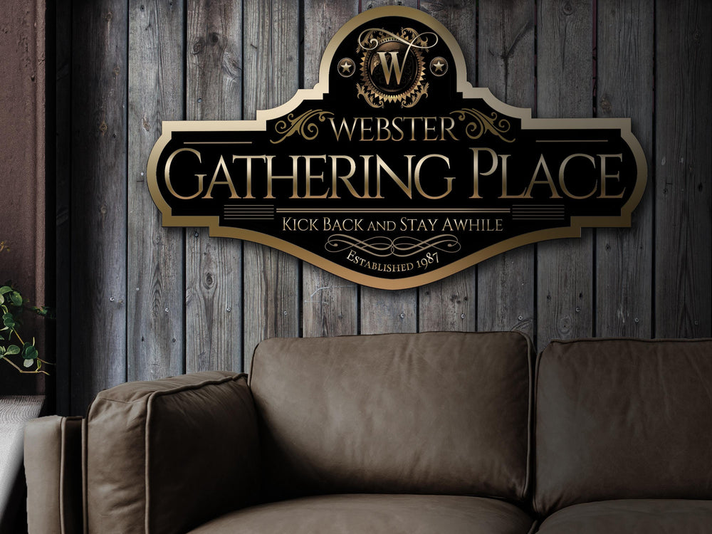 Gathering Place Sign | Personalized Gathering Place Sign | Metal Gathering Place Sign | Family Name Sign | Custom Gathering Place Sign
