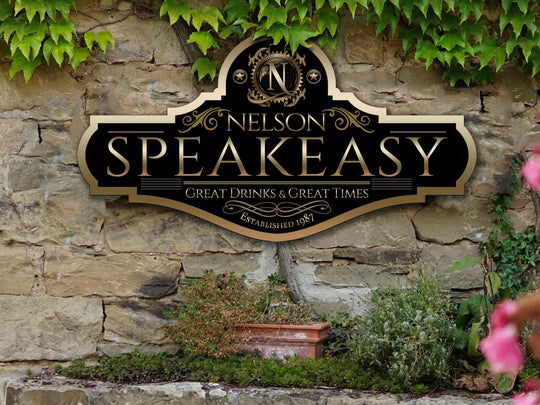 Speakeasy Sign | Personalized Bar Sign | Metal Speakeasy Sign | Family Name Sign | Custom Speakeasy Bar Sign | Speakeasy Sign Gift for Him
