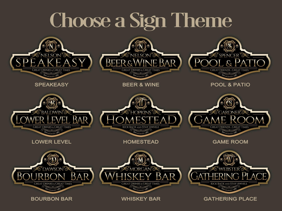 Speakeasy Sign | Personalized Bar Sign | Metal Speakeasy Sign | Family Name Sign | Custom Speakeasy Bar Sign | Speakeasy Sign Gift for Him