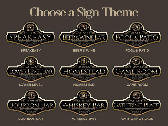 Speakeasy Sign | Personalized Bar Sign | Metal Speakeasy Sign | Family Name Sign | Custom Speakeasy Bar Sign | Speakeasy Sign Gift for Him