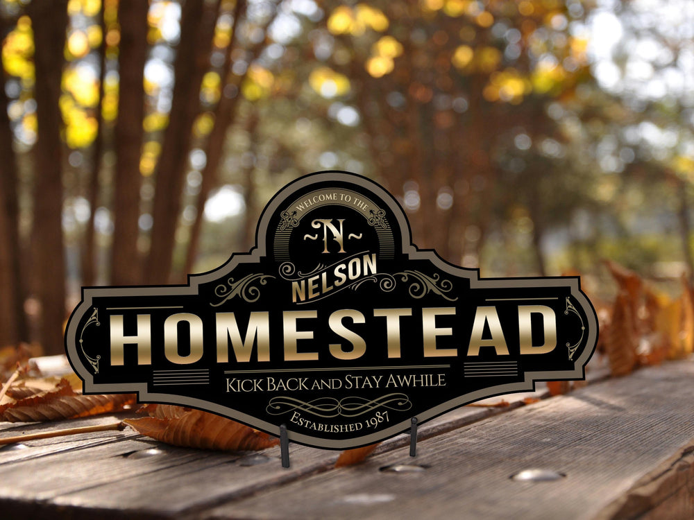 Homestead Sign | Personalized Family Name Sign | Metal Homestead Sign | Family Name Sign | Custom Homestead Sign | Unique Realtor Gift