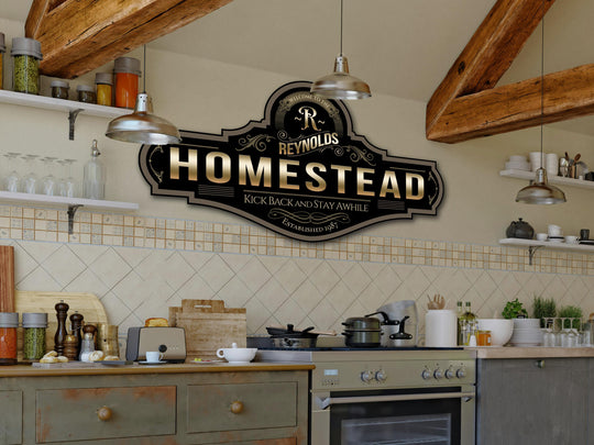 Homestead Sign | Personalized Family Name Sign | Metal Homestead Sign | Family Name Sign | Custom Homestead Sign | Unique Realtor Gift