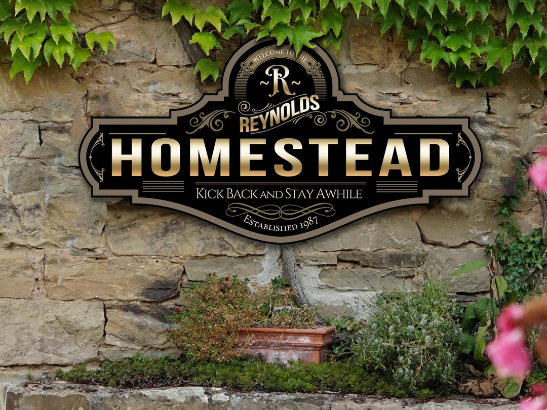 Homestead Sign | Personalized Family Name Sign | Metal Homestead Sign | Family Name Sign | Custom Homestead Sign | Unique Realtor Gift