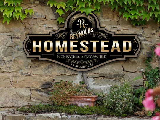 Homestead Sign | Personalized Family Name Sign | Metal Homestead Sign | Family Name Sign | Custom Homestead Sign | Unique Realtor Gift