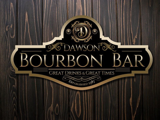 Bourbon Bar Sign | Personalized Bourbon Sign | Metal Bar Sign | Family Bar Sign | Custom Bourbon Bar Sign | Gift for Bourbon Lover