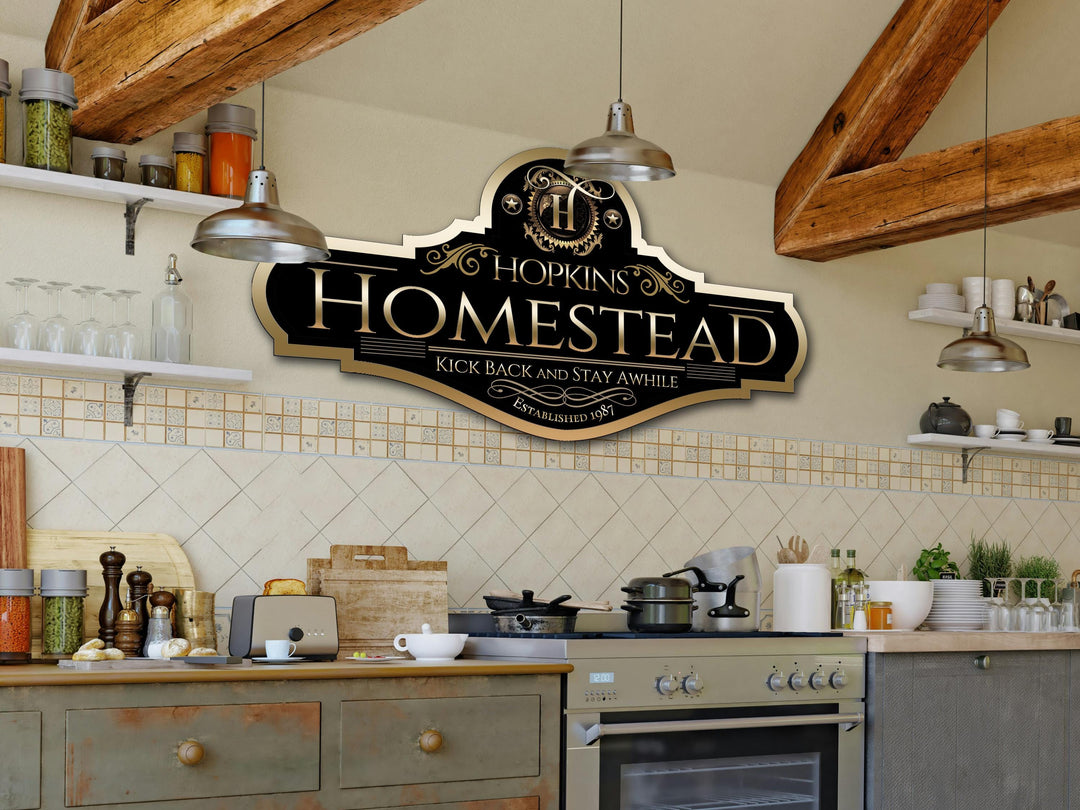 Homestead Sign | Personalized Homestead Sign | Metal Farmhouse Sign | Family Name Sign | Custom Homestead Sign | Homestead Farmhouse Sign