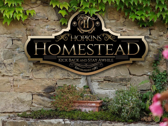 Homestead Sign | Personalized Homestead Sign | Metal Farmhouse Sign | Family Name Sign | Custom Homestead Sign | Homestead Farmhouse Sign