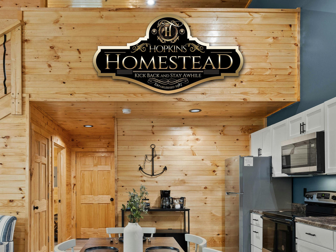 Homestead Sign personalized with your last name and Est. year.