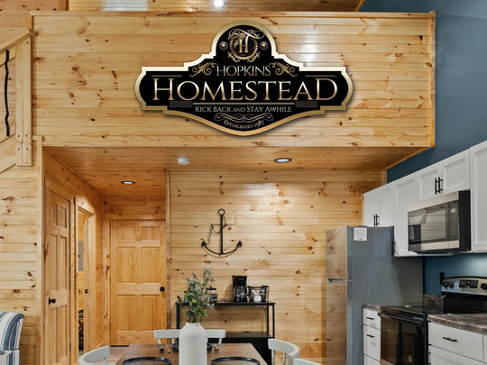 Homestead Sign personalized with your last name and Est. year.