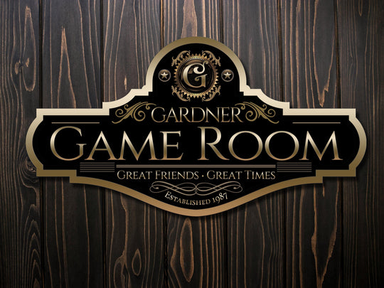 Game Room Sign | Personalized Game Room Sign | Metal Gameroom Sign | Family Name Sign | Custom Game Room Sign