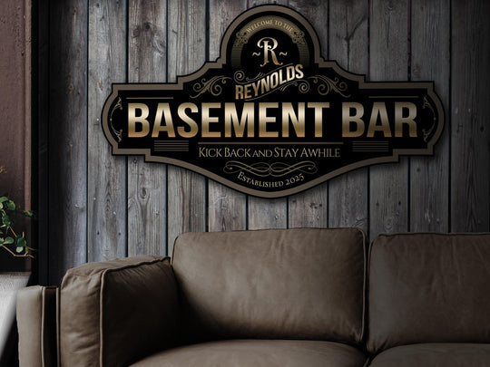 Basement Bar Sign | Personalized Basement Bar Sign | Bar Sign | Family Name Bar Sign | Custom Basement Bar Sign | Family Name Bar Decor Sign