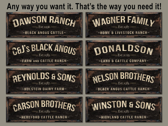 Red Angus Ranch Sign, Ranch Gate Sign, Red Angus Cattle Sign, Custom Farm Sign, Custom Barn Sign, Oversized Barn Sign, Red Angus Cattle Sign