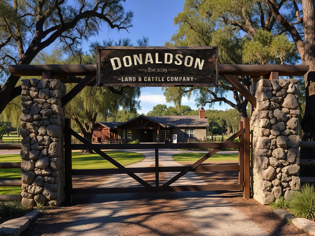 Ranch Gate Sign, Livestock Ranch Sign, Personalized Cattle Sign, Custom Farm Sign, Custom Barn Sign, Oversized Barn Sign, Large Gate Sign
