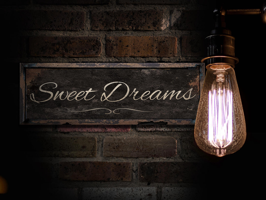 Sweet Dreams Sign, Rustic Bedroom Sign, Sweet Dreams Bedroom Sign, Above the Bed Sweet Dreams, Custom Bedroom Sign, Oversized Bedroom Sign